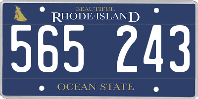 RI license plate 565243