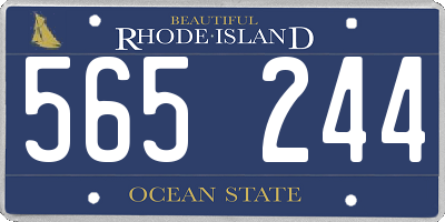 RI license plate 565244