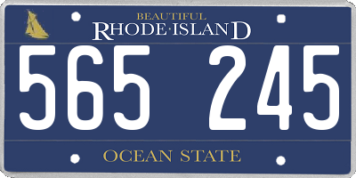 RI license plate 565245