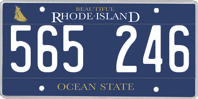 RI license plate 565246