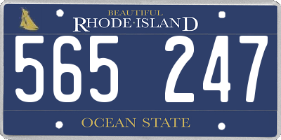 RI license plate 565247