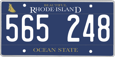 RI license plate 565248