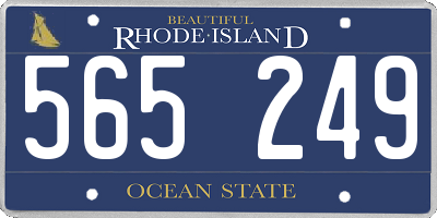 RI license plate 565249