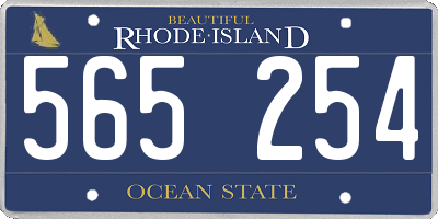 RI license plate 565254