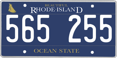 RI license plate 565255