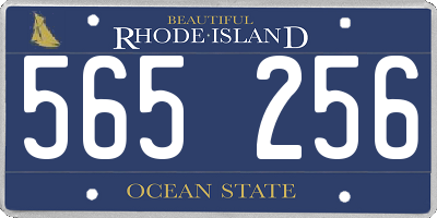 RI license plate 565256