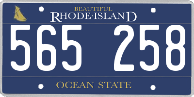 RI license plate 565258