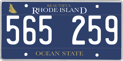 RI license plate 565259