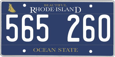 RI license plate 565260