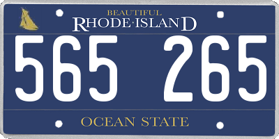 RI license plate 565265