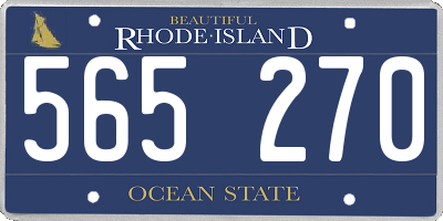 RI license plate 565270