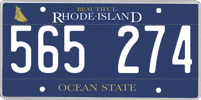 RI license plate 565274