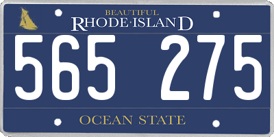 RI license plate 565275