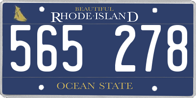 RI license plate 565278