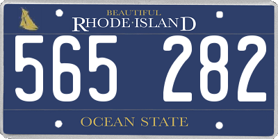 RI license plate 565282