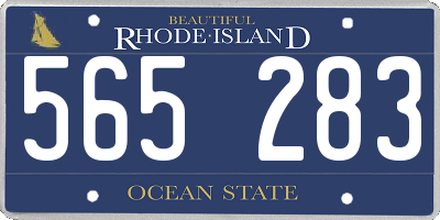 RI license plate 565283