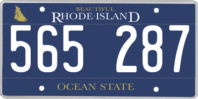 RI license plate 565287
