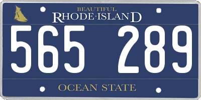 RI license plate 565289