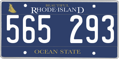 RI license plate 565293