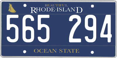 RI license plate 565294