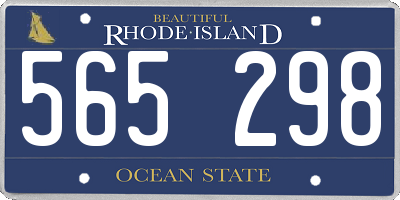 RI license plate 565298