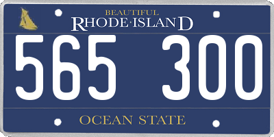 RI license plate 565300