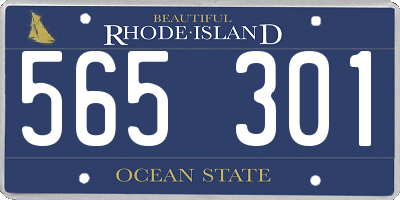 RI license plate 565301