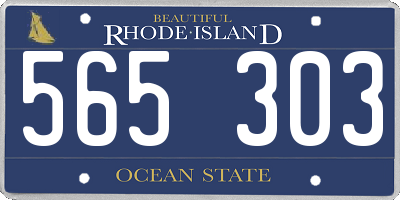 RI license plate 565303