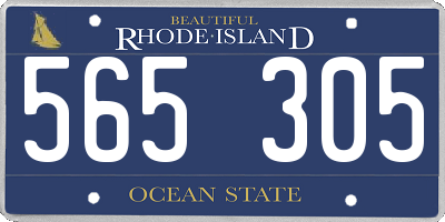 RI license plate 565305