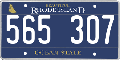 RI license plate 565307