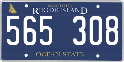 RI license plate 565308