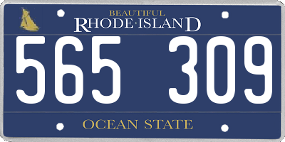 RI license plate 565309