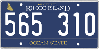 RI license plate 565310