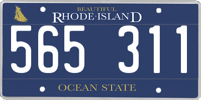 RI license plate 565311