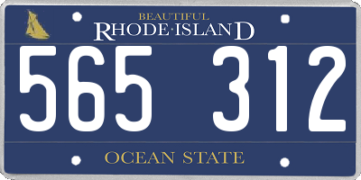 RI license plate 565312