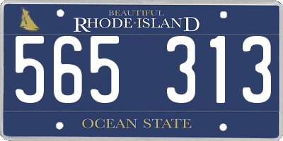 RI license plate 565313