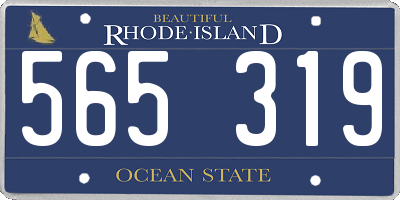 RI license plate 565319