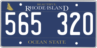 RI license plate 565320