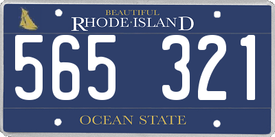 RI license plate 565321