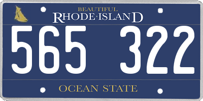 RI license plate 565322