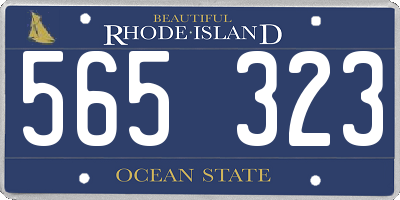 RI license plate 565323