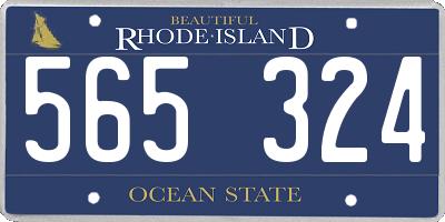 RI license plate 565324