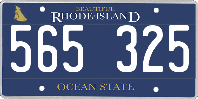 RI license plate 565325