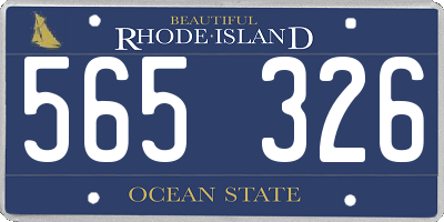 RI license plate 565326