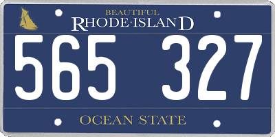 RI license plate 565327