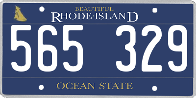 RI license plate 565329