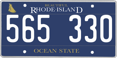 RI license plate 565330