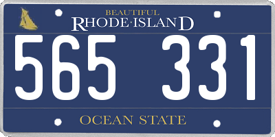 RI license plate 565331