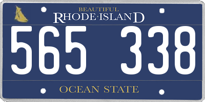 RI license plate 565338