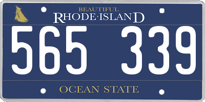 RI license plate 565339